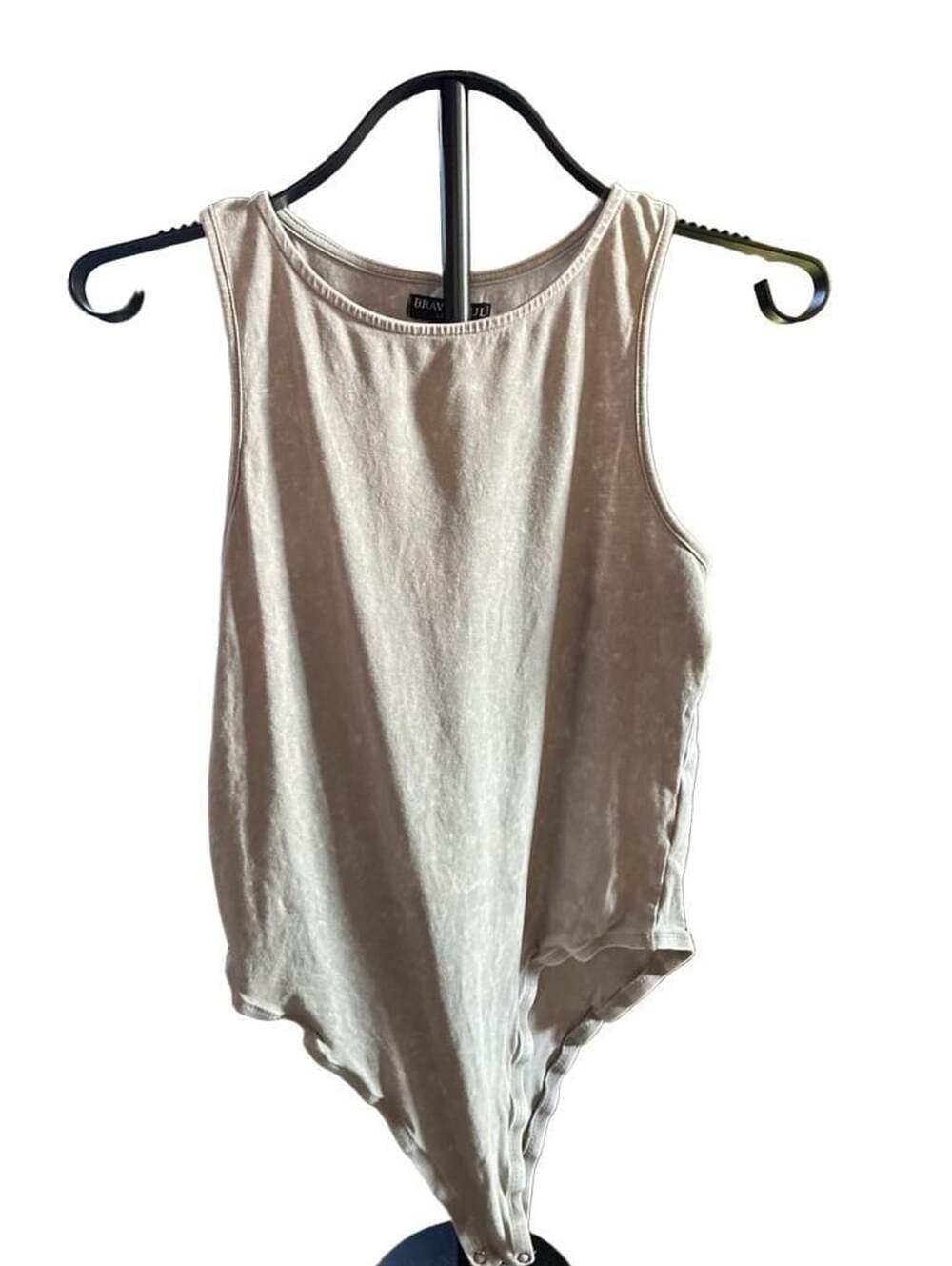 Brave Soul London Bodysuit Gray Sleeveless Tank Top w/Snap-Size M-Preloved